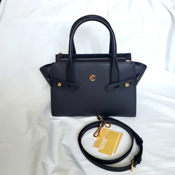 Michael Kors Black Saffiano Leather Satchel Bag NWT - Picture 3 of 14